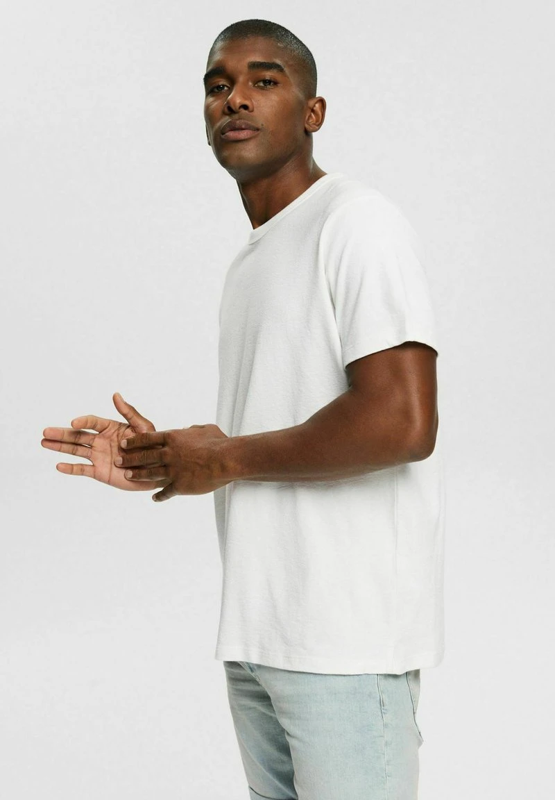 Esprit Herren T-Shirt Basic - Off White 6 Esprit Herren T-Shirt Basic - Off White – Bild 4