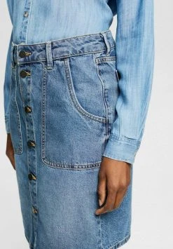 Esprit Damen MIT KNOPFLEISTE - Jeansrock - Blue Medium Washed -Esprit Verkäufe 2024 89f3765a581b438c92022d12c291e31e