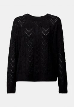 Esprit Damen POINTELLE - Strickpullover - Black -Esprit Verkäufe 2024 8aaa405273ef4a499bd2b989fd11c967