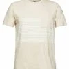 Esprit Herren SLUB - T-Shirt Print - Skin Beige