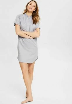 Esprit Damen MIT RÜSCHEN-DETAIS - Nachthemd - Light Blue Lavender