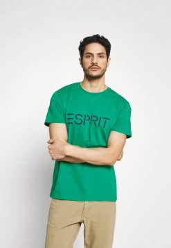 Esprit Herren LOGO - T-Shirt Print - Bottle Green