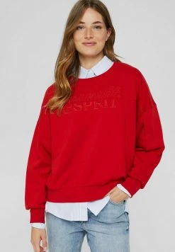 Esprit Damen BESTICKTES - Sweatshirt - Red