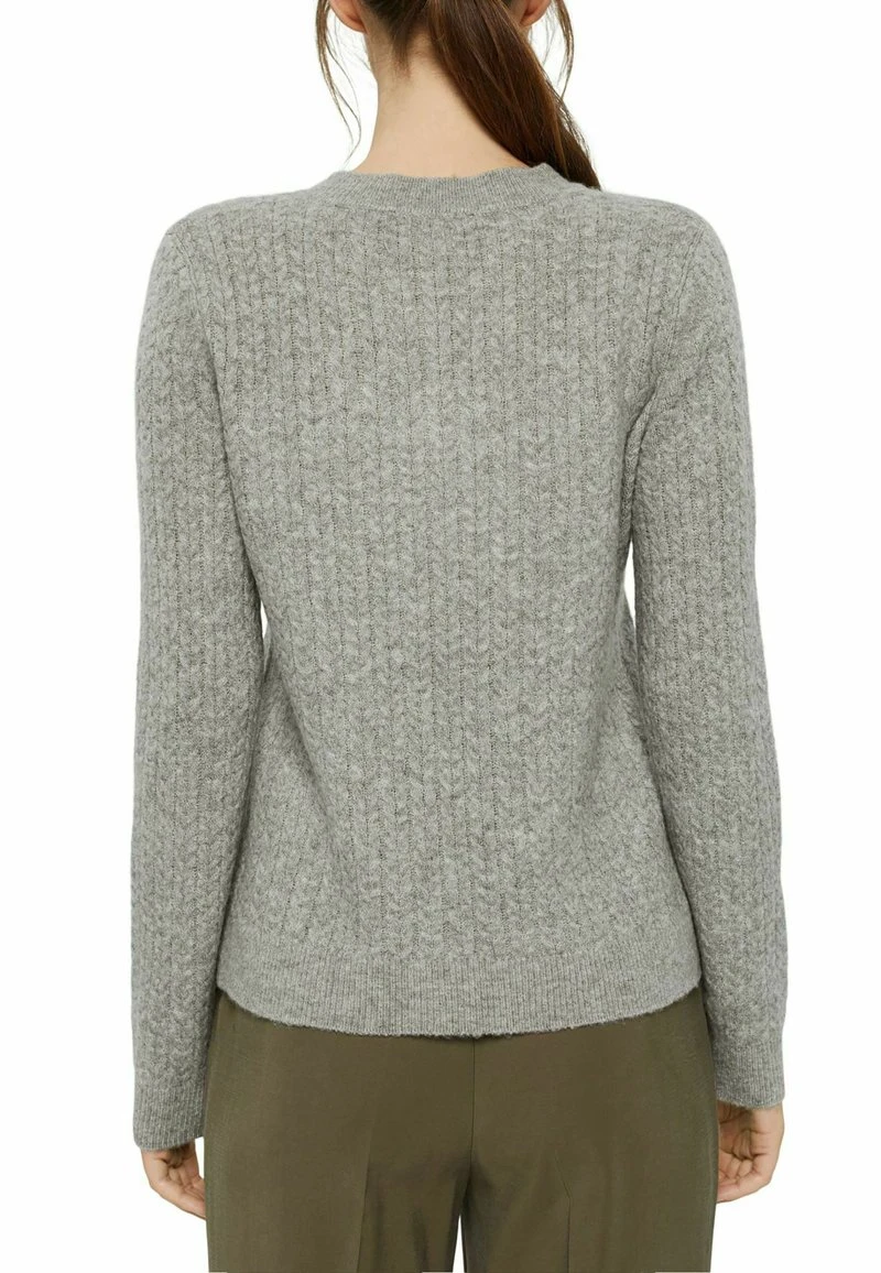 Esprit Damen MINICABLE - Strickpullover - Medium Grey 11 Esprit Damen MINICABLE - Strickpullover - Medium Grey – Bild 9