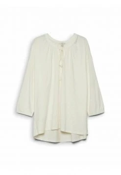 Esprit Damen CURVY AUS MIX - Langarmshirt - Off White