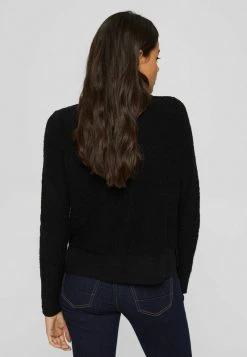 Esprit STRUKTUR - Strickpullover - Black | Damen -Esprit Verkäufe 2024 94138d1f1f694a51adf8e3cf5b07b81a