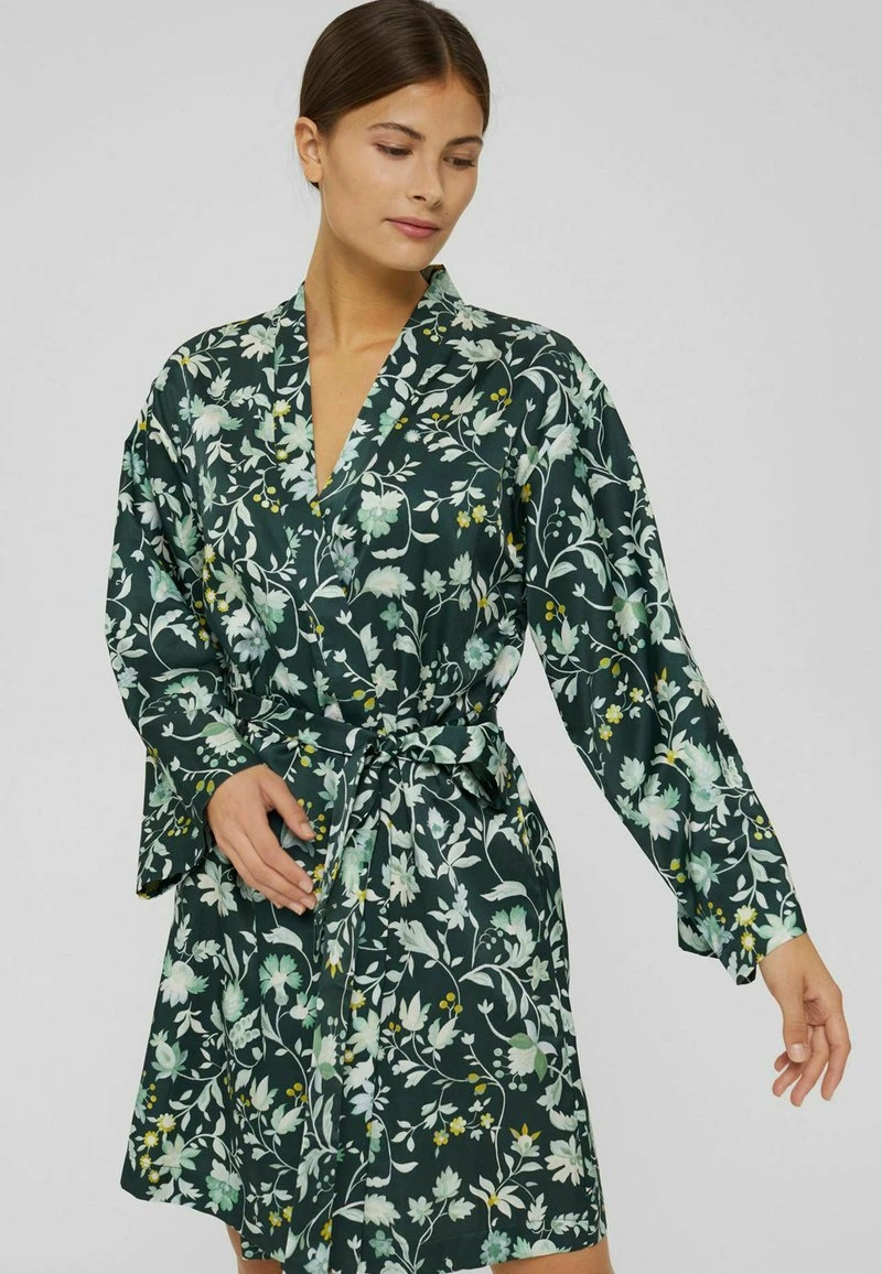 Esprit Damen KIMONO - Bademantel - Dark Teal Green 3 Esprit Damen KIMONO - Bademantel - Dark Teal Green