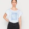 Esprit Damen T-Shirt Print - Light Blue