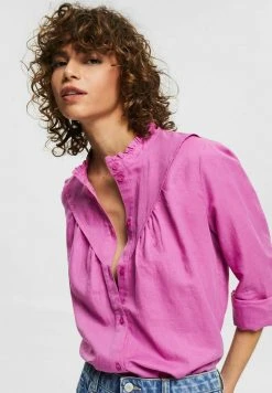 Esprit Damen Hemdbluse - Pink Fuchsia