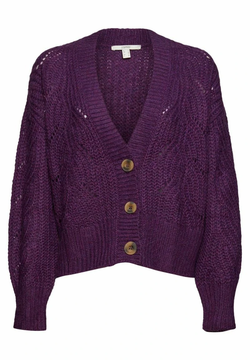 Esprit Damen Strickjacke - Plum Red 11 Esprit Damen Strickjacke - Plum Red – Bild 9