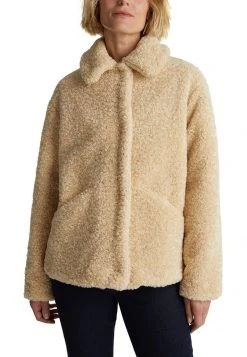 Esprit AUS FAKE FUR - Winterjacke - Cream Beige | Damen