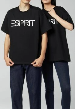Esprit Unisex T-Shirt Print - Black