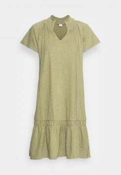 Esprit SMOCKED DRESS - Jerseykleid - Light Khaki | Damen -Esprit Verkäufe 2024 9cc349b640d1449297b1f0eca906e655