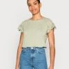 Esprit BRODERIE - T-Shirt Basic - Light Khaki | Damen