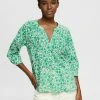 Esprit Damen GEMUSTERTE MIT 3/4 ÄRMELN - Bluse - Mint -Esprit Verkäufe 2024 9f014314a69941c3927cbeb2f0ca274b