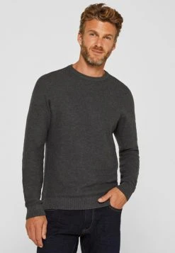 Esprit Verkaufsgeschäft 16 Esprit HONEYCOMB - Strickpullover - Dark Grey | Herren