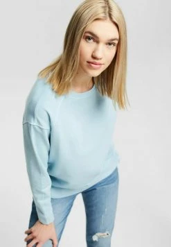 Esprit Damen MIT SEITLICHEN ZIPPERN - Sweatshirt - Blue