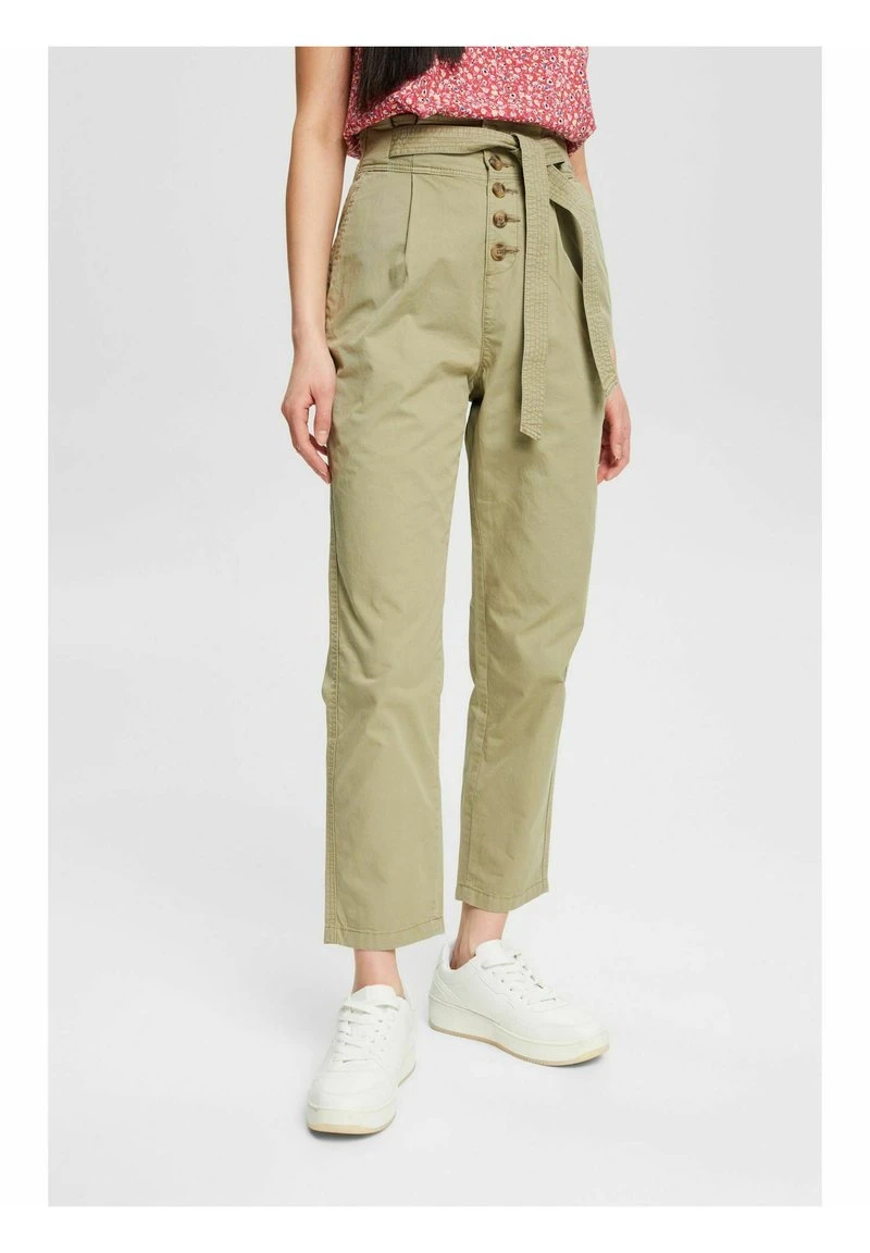 Esprit Damen MIT SICHTBARER KNOPFLEISTE - Stoffhose - Light Khaki 3 Esprit Damen MIT SICHTBARER KNOPFLEISTE - Stoffhose - Light Khaki