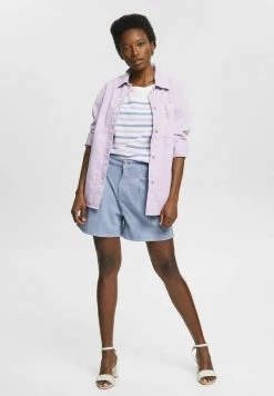 Esprit Damen MIT STREIFENMUSTER - T-Shirt Print - Lilac -Esprit Verkäufe 2024 a70a2a4571214973be5c650de8ecd602