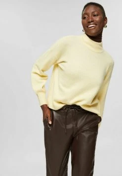 Esprit Damen Strickpullover - Pastel Yellow