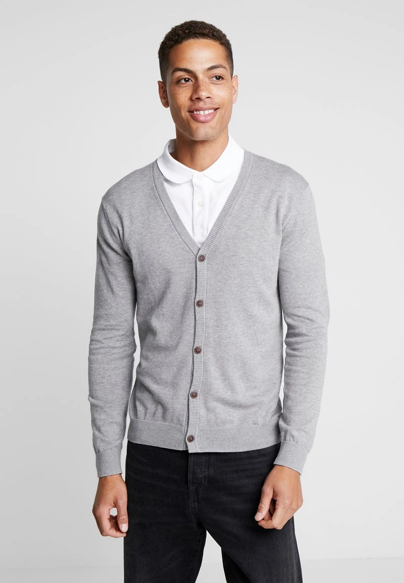 Esprit Herren BUTTON CARD - Strickjacke - Grey 3 Esprit Herren BUTTON CARD - Strickjacke - Grey