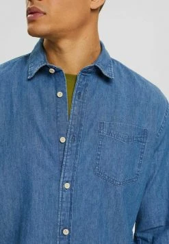 Esprit Herren MIT BRUSTTASCHE - Hemd - Blue Medium Washed -Esprit Verkäufe 2024 a80cc1bb673f4b8f834687c77d792196