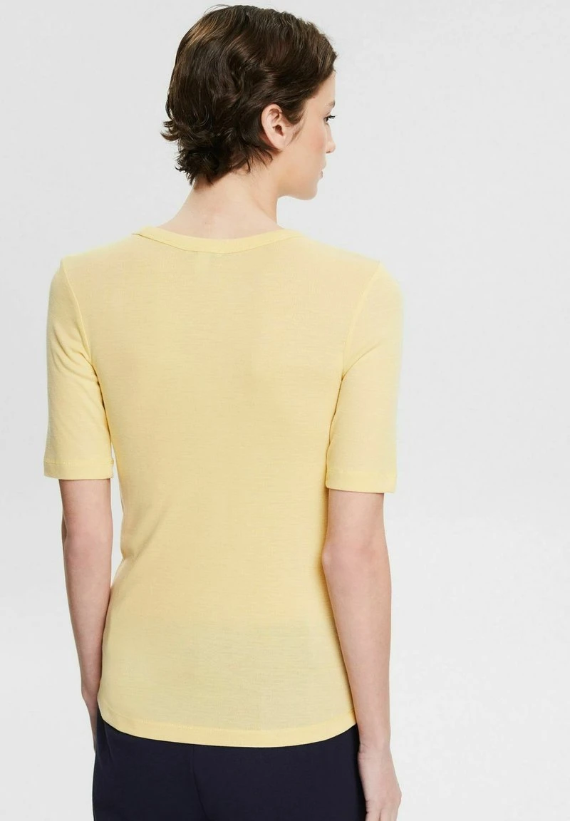 Esprit Damen T-Shirt Basic - Dusty Yellow 5 Esprit Damen T-Shirt Basic - Dusty Yellow – Bild 3