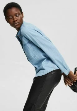 Esprit Damen Hemdbluse - Blue Light Washed -Esprit Verkäufe 2024 a93e2827a59e420a9d0fc1ab2e4b6d38