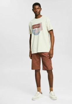 Esprit T-Shirt Print - Cream Beige | Herren -Esprit Verkäufe 2024 ab70a970ca7246e68b381cb37e6cafab
