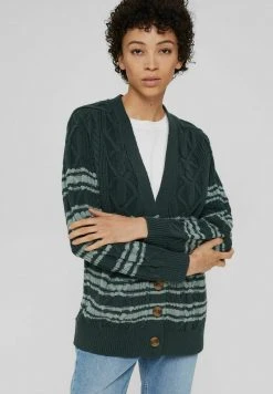 Esprit Damen Strickjacke - Dark Teal Green