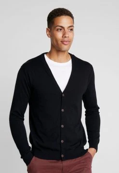Esprit Verkaufsgeschäft 18 Esprit BUTTON CARD - Strickjacke - Black | Herren