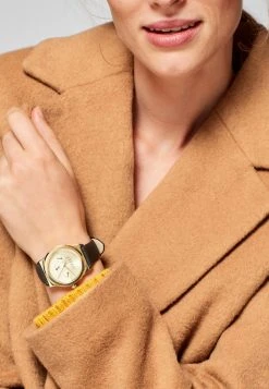 Esprit Damen MIT DATUMSANZEIGE UND LEDERARMBAND - Chronograph - Gold-coloured