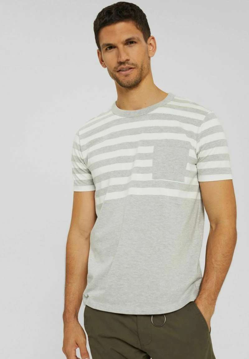 Esprit Herren T-Shirt Print - Light Grey 3 Esprit Herren T-Shirt Print - Light Grey