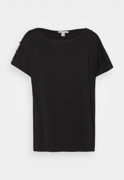 Esprit BUTTON - T-Shirt Basic - Black | Damen