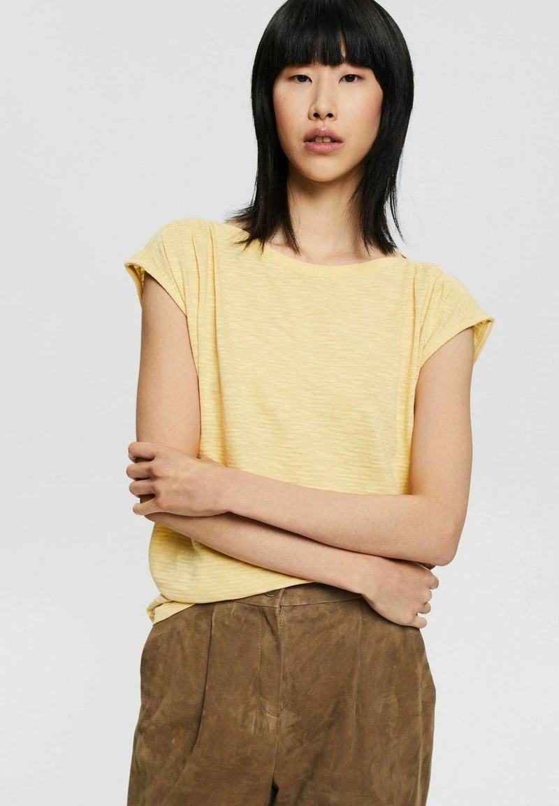 Esprit Damen T-Shirt Basic - Dusty Yellow 3 Esprit Damen T-Shirt Basic - Dusty Yellow