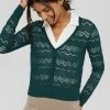 Esprit Damen Strickjacke - Dark Teal Green -Esprit Verkäufe 2024 b04ddeb2ad294334b92d856413fb5243