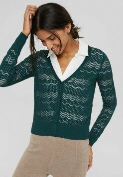 Esprit Damen Strickjacke - Dark Teal Green
