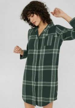Esprit Damen FLANELL - Nachthemd - Dark Teal Green
