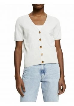 Esprit Damen MIT KURZEN ÄRMELN - Strickjacke - Pastel Grey