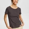 Esprit Damen T-Shirt Basic - Anthracite -Esprit Verkäufe 2024 b32d192feabb4d70b770257b599bc92a