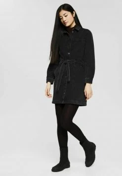 Esprit Damen Strumpfhose - Anthracite Melange