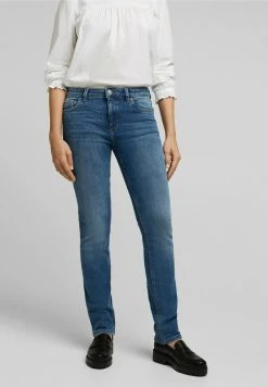 Esprit Damen MEDIUM - Jeans Straight Leg - Blue Medium Washed