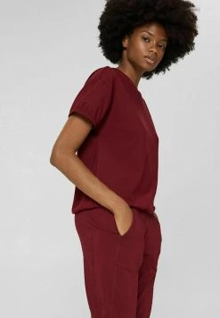 Esprit Damen T-Shirt Basic - Bordeaux Red -Esprit Verkäufe 2024 b5d4bbbc576842189daa7fda6055f7e6