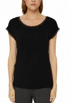 Esprit Damen PYJAMA - Nachtwäsche Shirt - Black -Esprit Verkäufe 2024 b8a5bdeada904562a678563dbac95d5f
