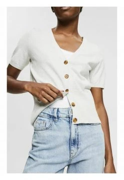 Esprit Damen MIT KURZEN ÄRMELN - Strickjacke - Pastel Grey -Esprit Verkäufe 2024 ba9409ebe4b749ab98317c9a62ca10e0