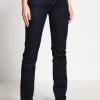 Esprit Damen Jeans Straight Leg - Bleu Foncé