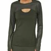 Esprit Damen Langarmshirt - Dark Khaki -Esprit Verkäufe 2024 bba86d1cfb8a4fcdbef8569e3da3e358