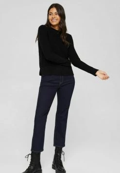 Esprit STRUKTUR - Strickpullover - Black | Damen