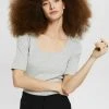 Esprit Damen T-Shirt Basic - Light Grey -Esprit Verkäufe 2024 bee895745dd1448cbc40952ba40491eb