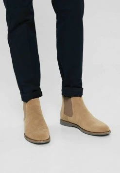 Esprit Herren CHELSEA BOOTS IN RAULEDEROPTIK - Stiefelette - Sand